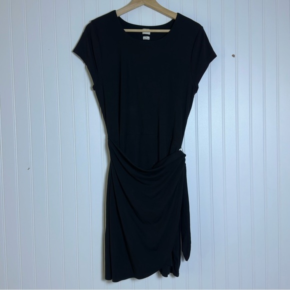 Wilfred New Lune Black Wrap With side ties Mini Dress XL Double-Layer Body - Picture 9 of 16